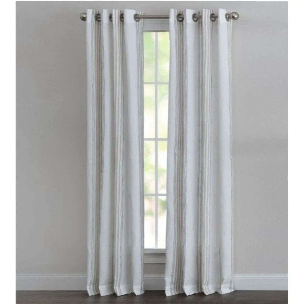Corona Curtain Hamden Gromet SINGLE Curtain Panel, Taupe 50x95